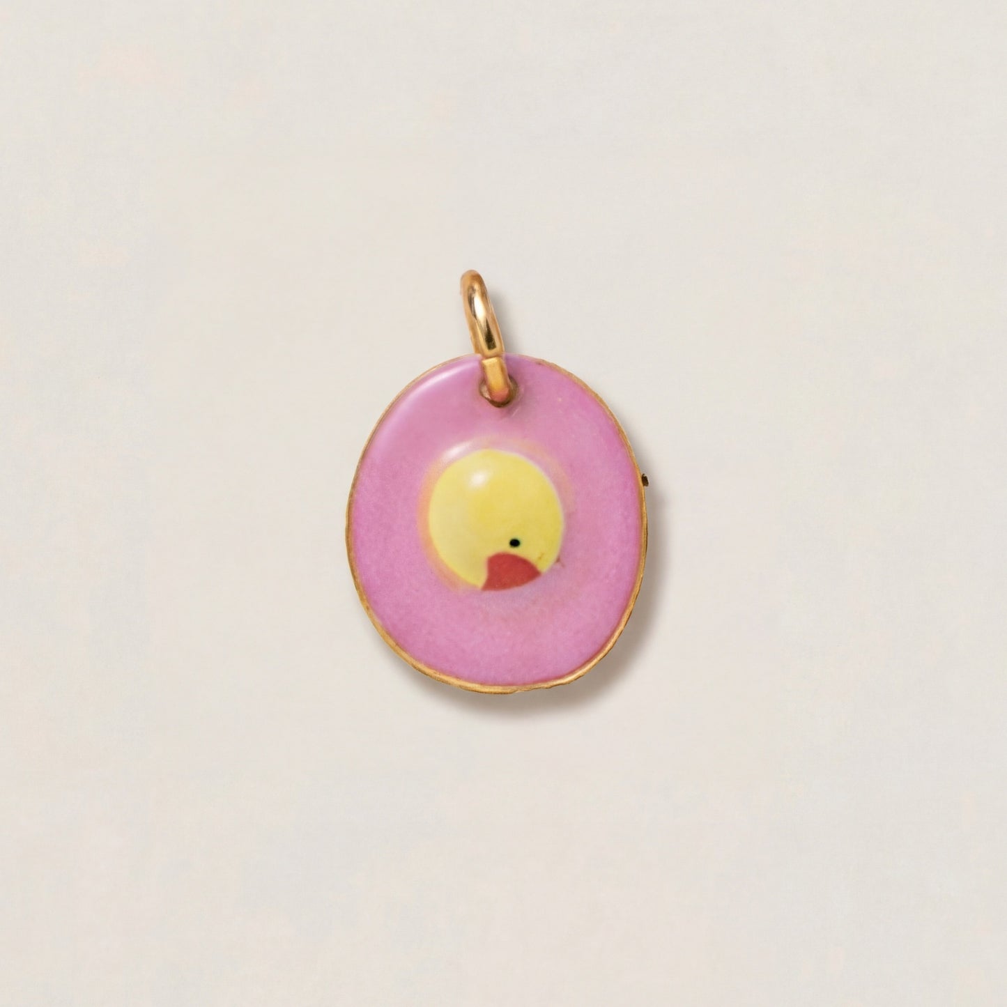 Sweet Heart Shaped Brass Plated Charm Bar Pendant