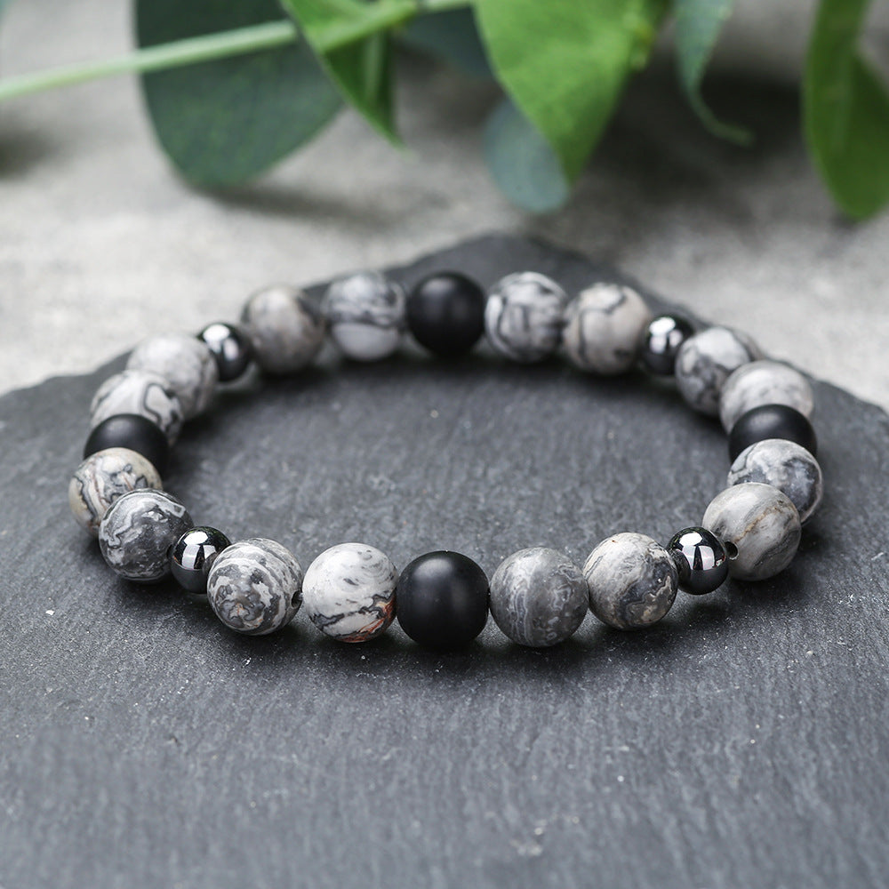 Minimalist Handmade Round Stone Animal Bracelet Unisex