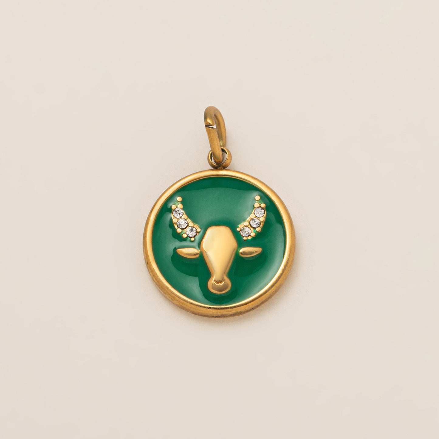 Vintage 18K Gold Plated Stainless Steel PVD Zodiac DIY Charm Bar