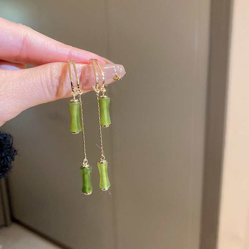 Orecchini Vintage in Resina con Forma a Diamante Geometrico, Corpo in Lega e Finitura Placcata Oro, Perni in Acciaio Inossidabile, Gioielli per Orecchie da Donna Minimalisti di Lusso