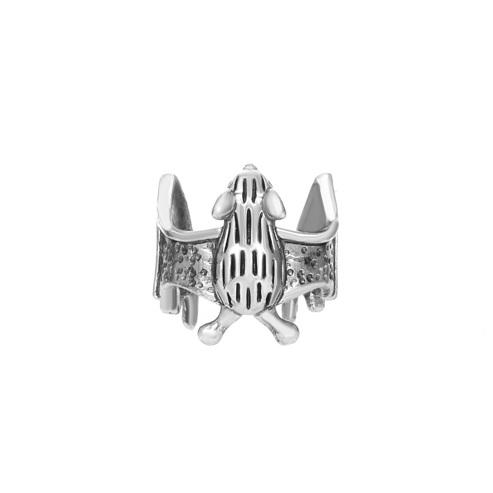 Clip per orecchio in rame a forma di pipistrello in stile gotico scuro con finitura galvanica, unisex