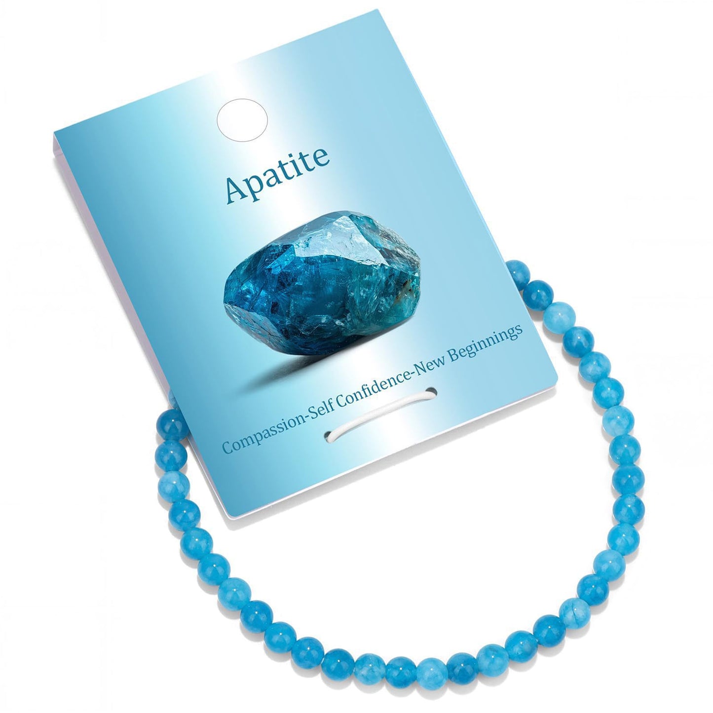 Natural Crystal Round Beaded Stretch Bracelet Unisex Gemstone Jewelry