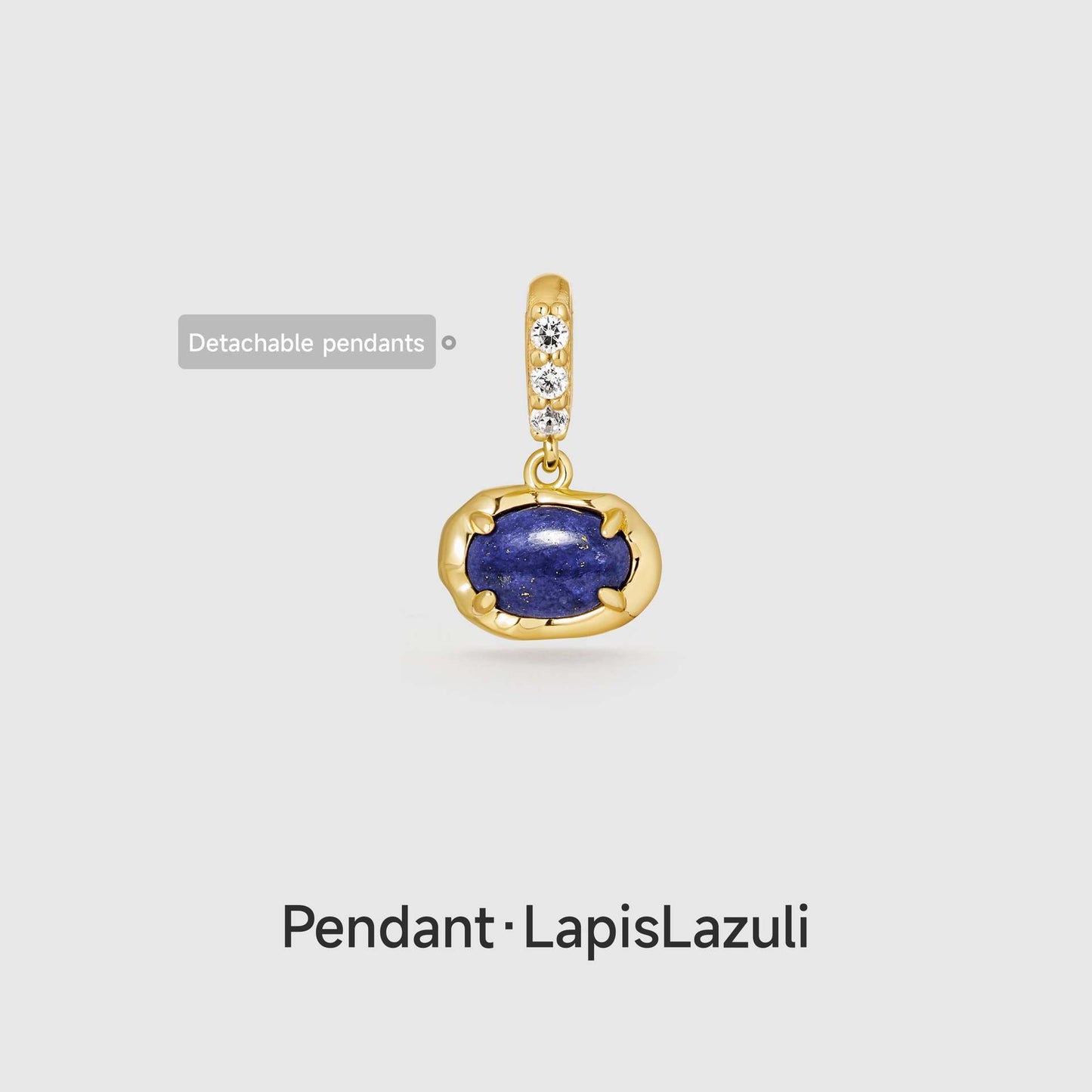 Ciondolo/Charm a Barra in Ottone Vintage Placcato Oro 14K a Forma di Cuore con Zirconi Cubici