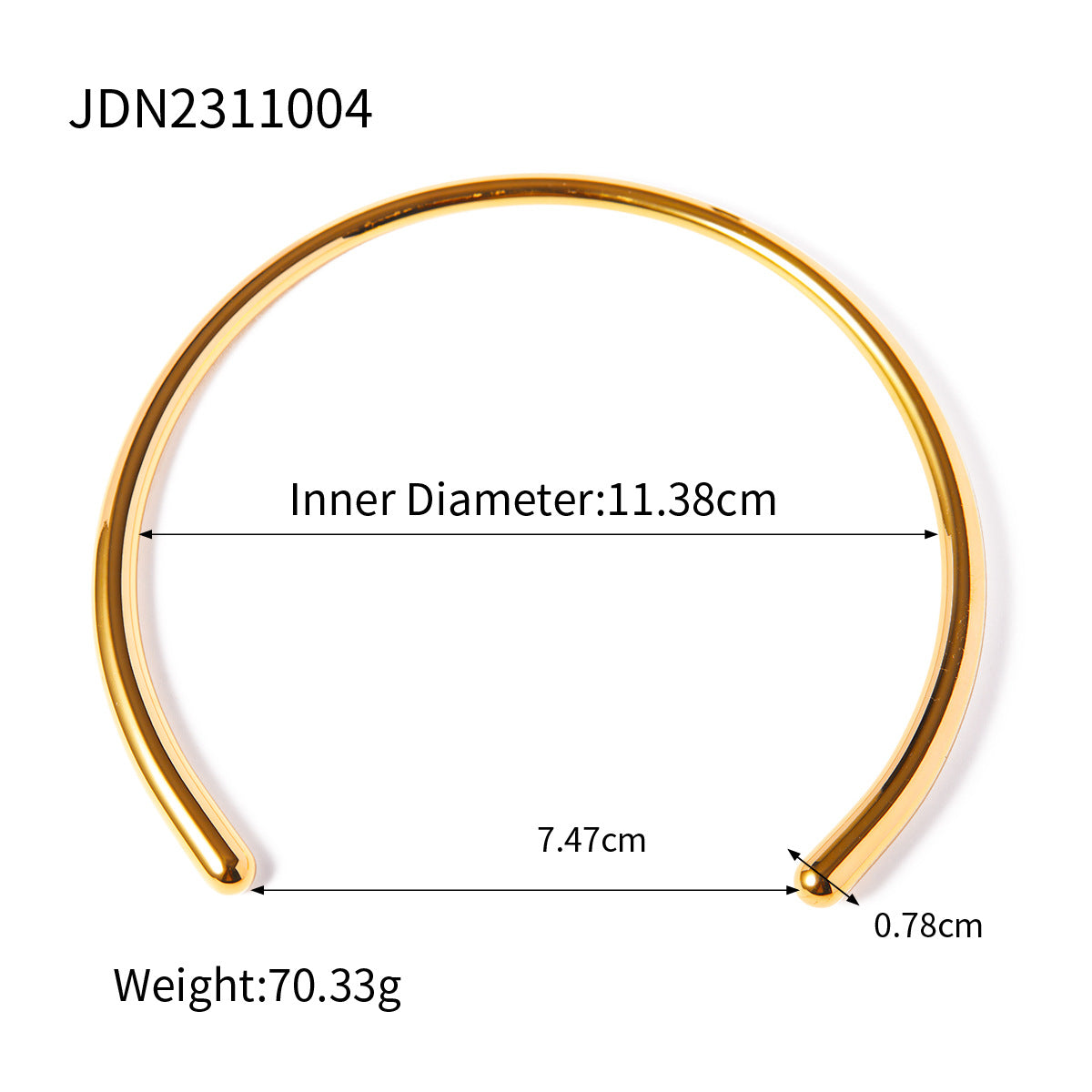 Minimalist Vintage-Inspired Heart Pendant Necklace for Women Stainless Steel with 18K Gold Vacuum Plating Smooth Finish Water Wave Chain
