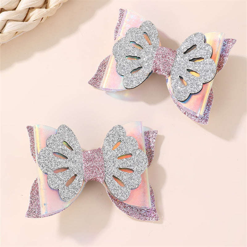 Fermaglio per capelli a forma di zucca di Halloween in stile cartone animato con fiocco, strisce di tulle e design arricciato per decorazioni di feste per bambini