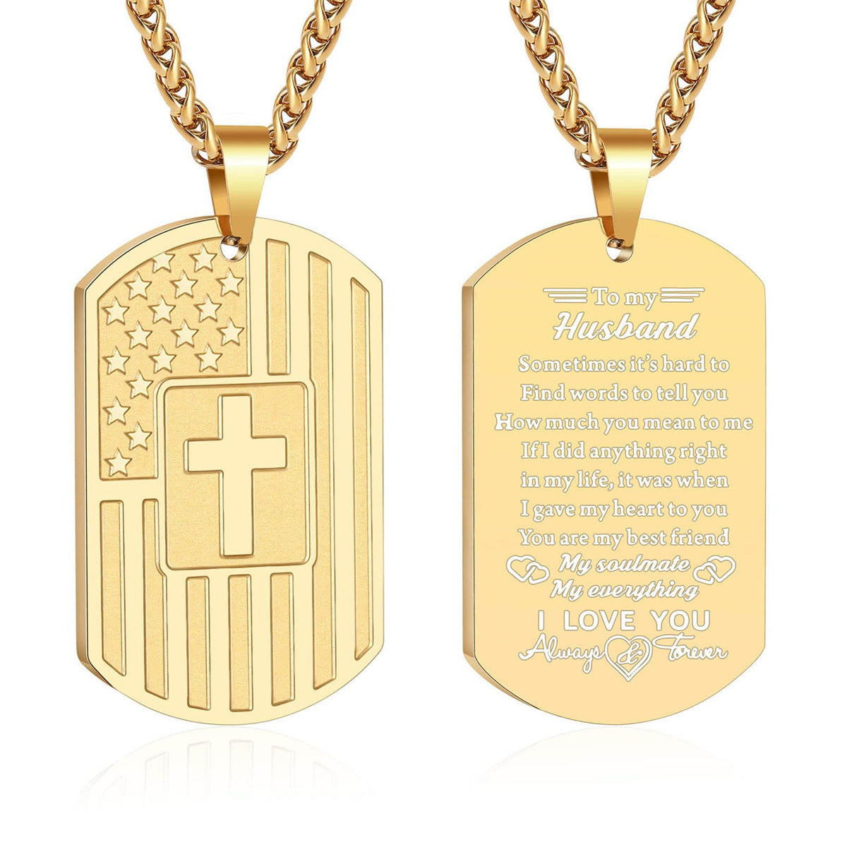 Collana con pendente a croce in acciaio inossidabile lucidato e acciaio al titanio con forma geometrica per uso quotidiano