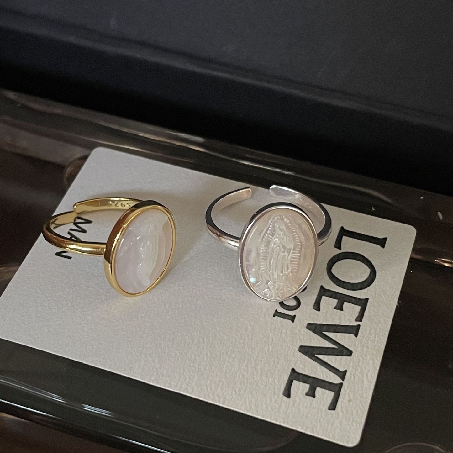 Anillo de Plata de Ley 925 Minimalista Vintage con Forma de Corazón y Patrón de Cuadros Geométricos para Mujer