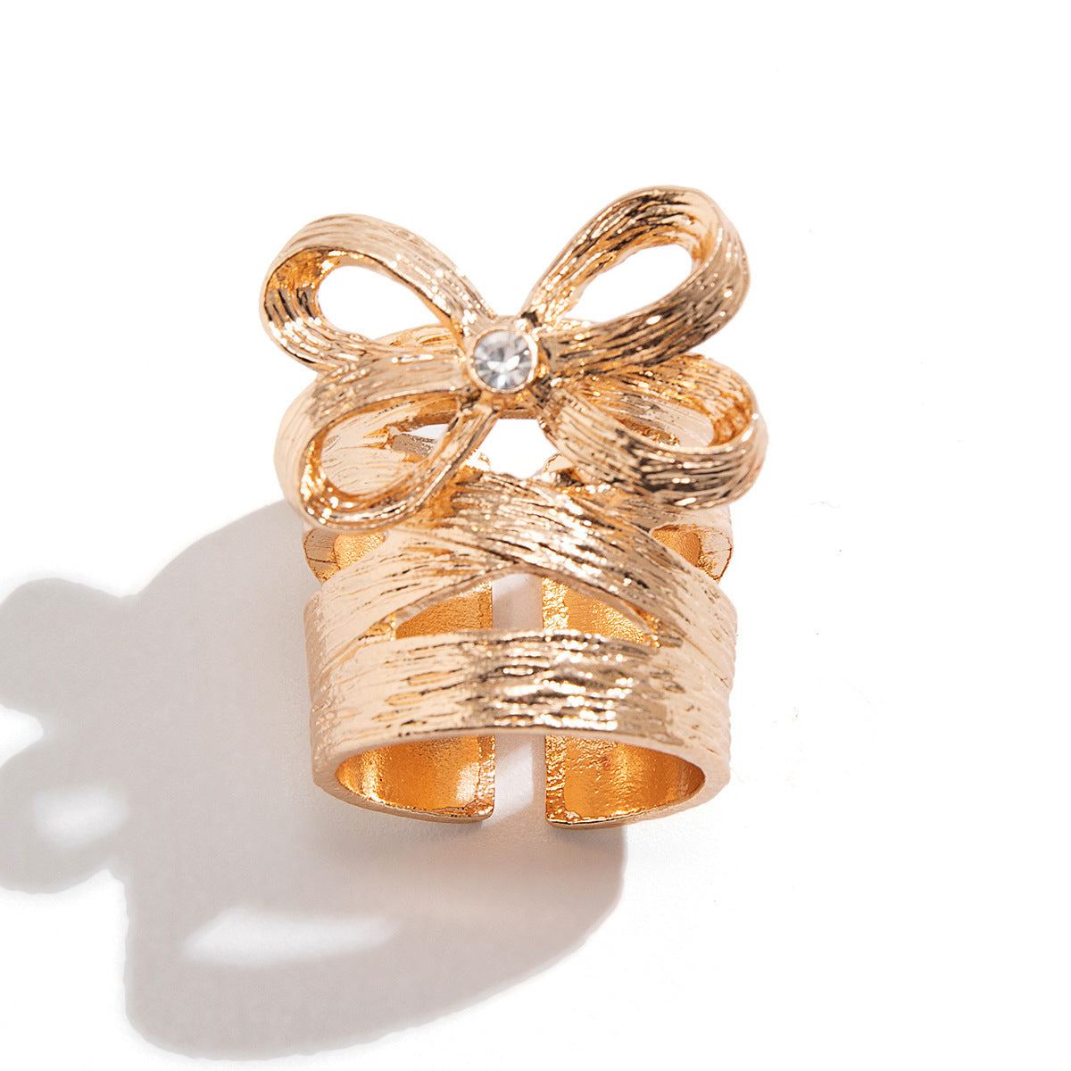 Bracciale e anello aperti in lega placcata con linea geometrica ovale, stile Sweet Cool Minimalista