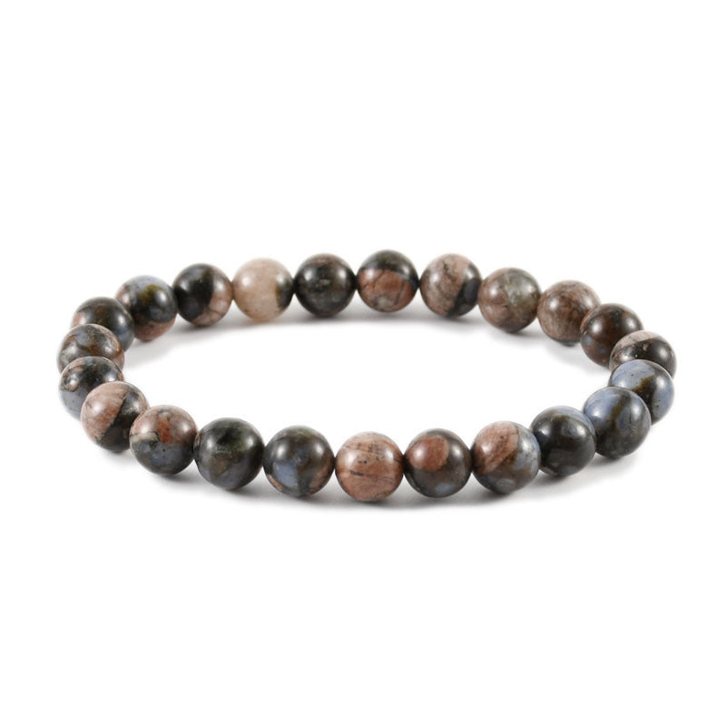 Geometric Natural Stone Agate Beaded Bracelet Unisex Handmade Jewelry