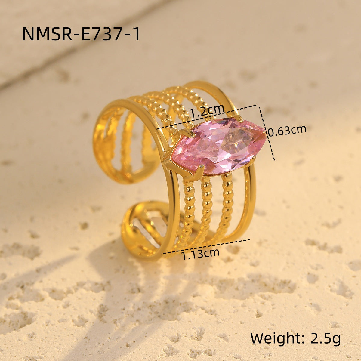 Anillo minimalista de acero inoxidable chapado para mujer, con forma de gota de agua y diseño calado, accesorio de moda de lujo