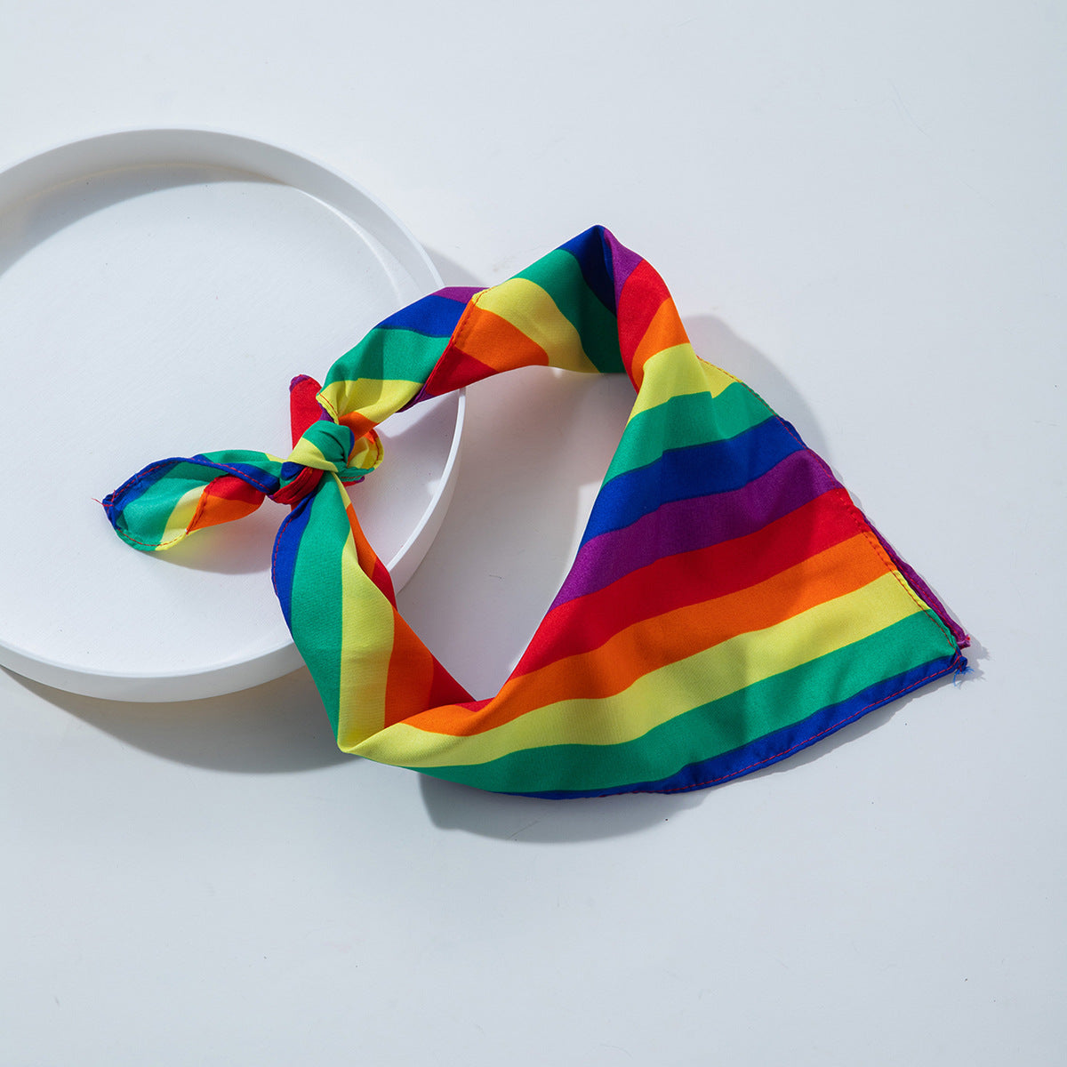 Elegant Geometric Checkered Printed Polyester Scrunchie for Women