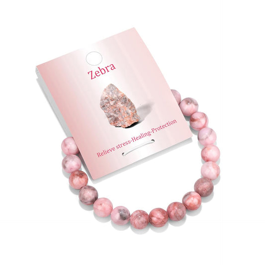 Natural Crystal Round Beaded Stretch Bracelet Unisex Gemstone Jewelry