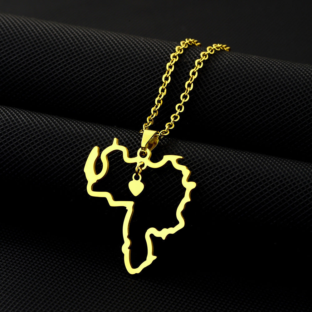 Collar con colgante geométrico de acero inoxidable con dije de acero de titanio, cadena O electrochapada, accesorio de moda unisex