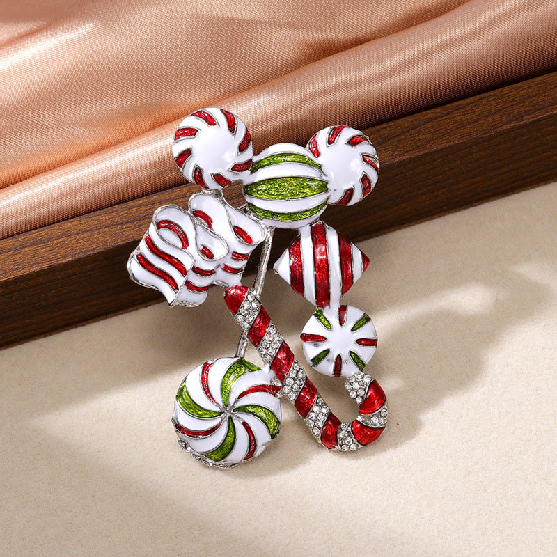 Spilla Creativa a Cartone Animato per Regali di Natale, Spilla in Lega con Finitura Placcata, Accessorio Unisex per le Feste