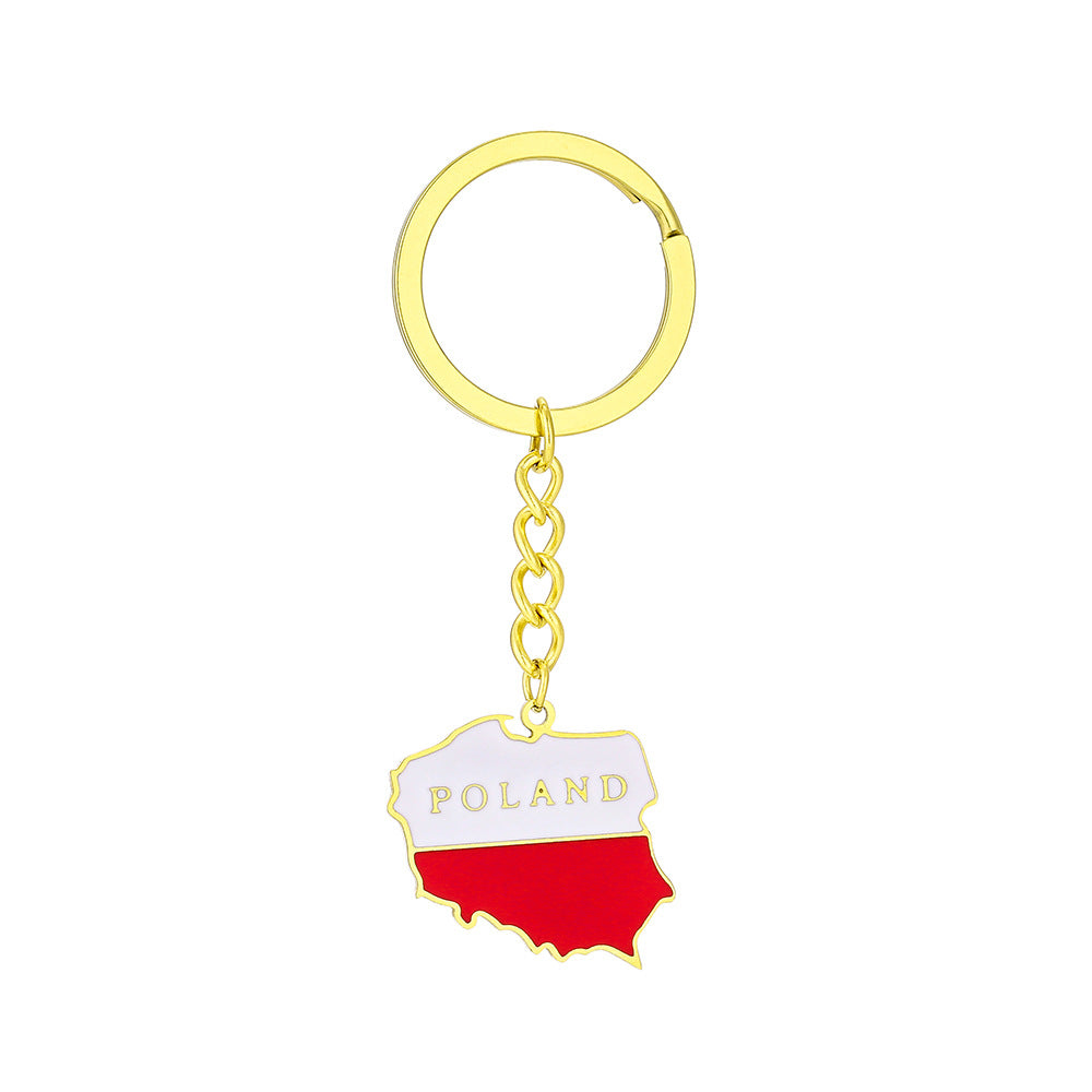 Colgante de llavero de esmalte vintage, accesorio unisex decorativo de acero de titanio