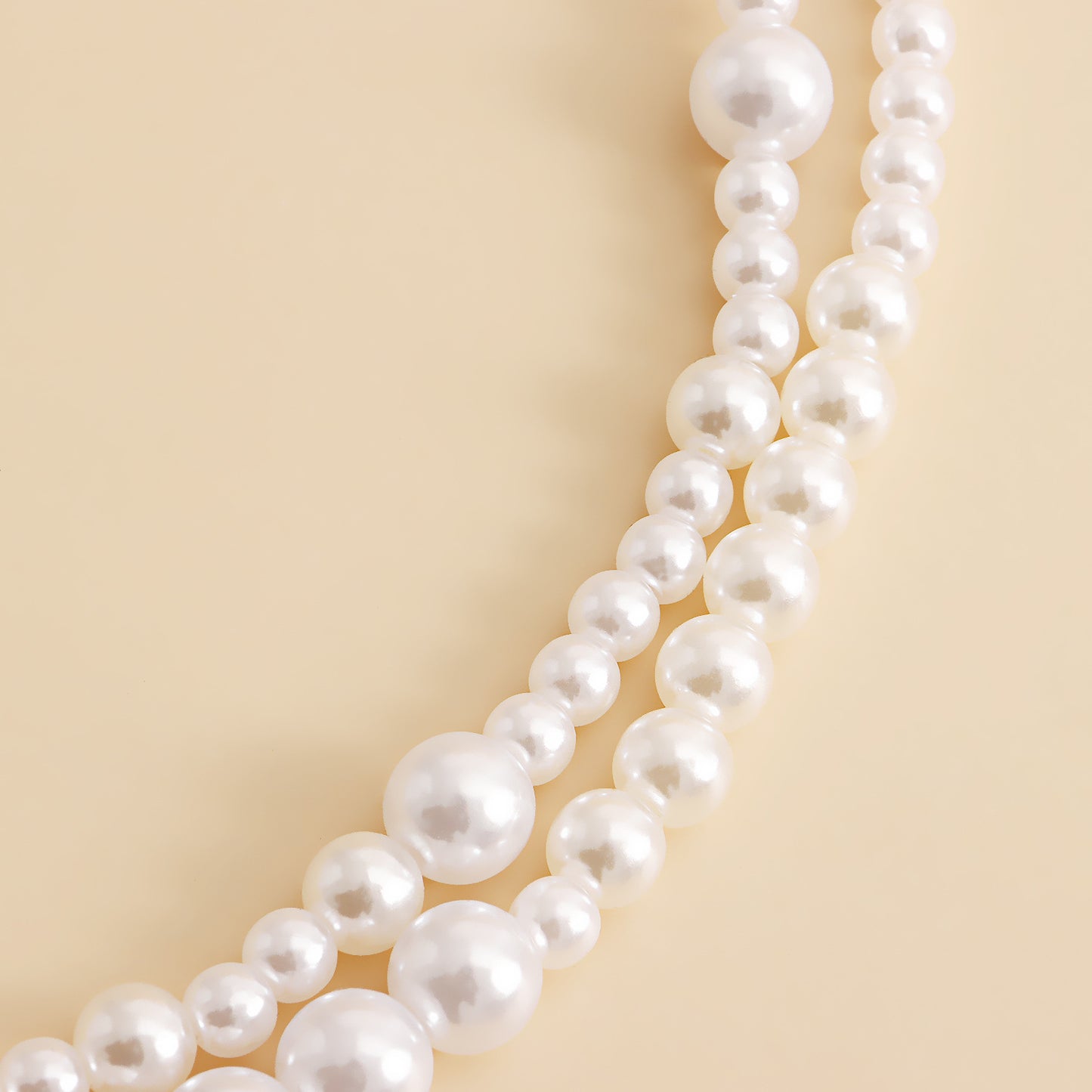 Minimalist Punk Double Layer Faux Pearl Metal Waist Chain for Women
