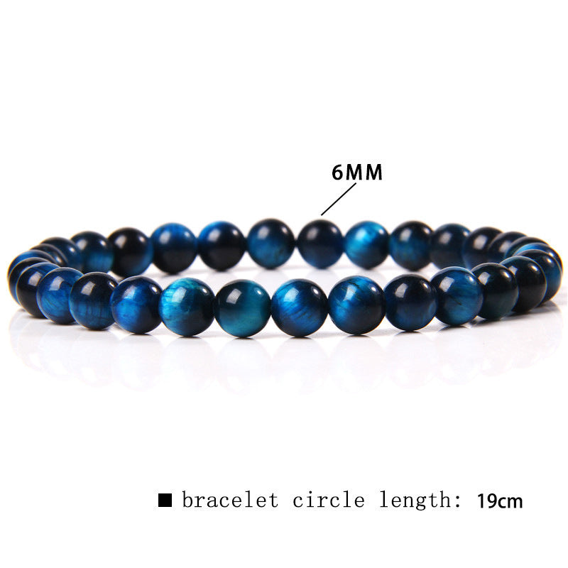 Elegant Casual Geometric Natural Agate Beaded Bracelet Unisex 6mm