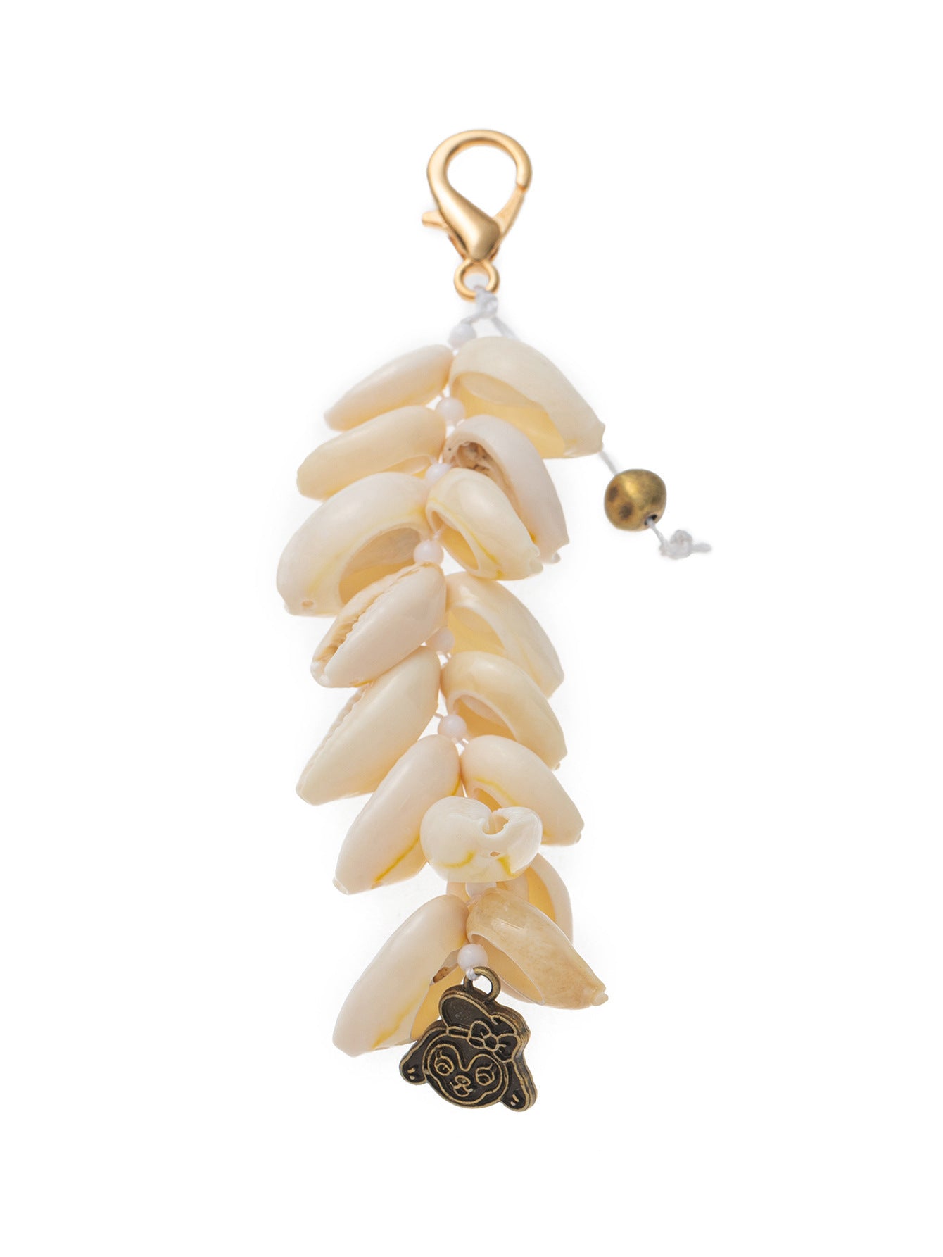 Colorful Fish Shell Conch Totem Brass Plated Pendant