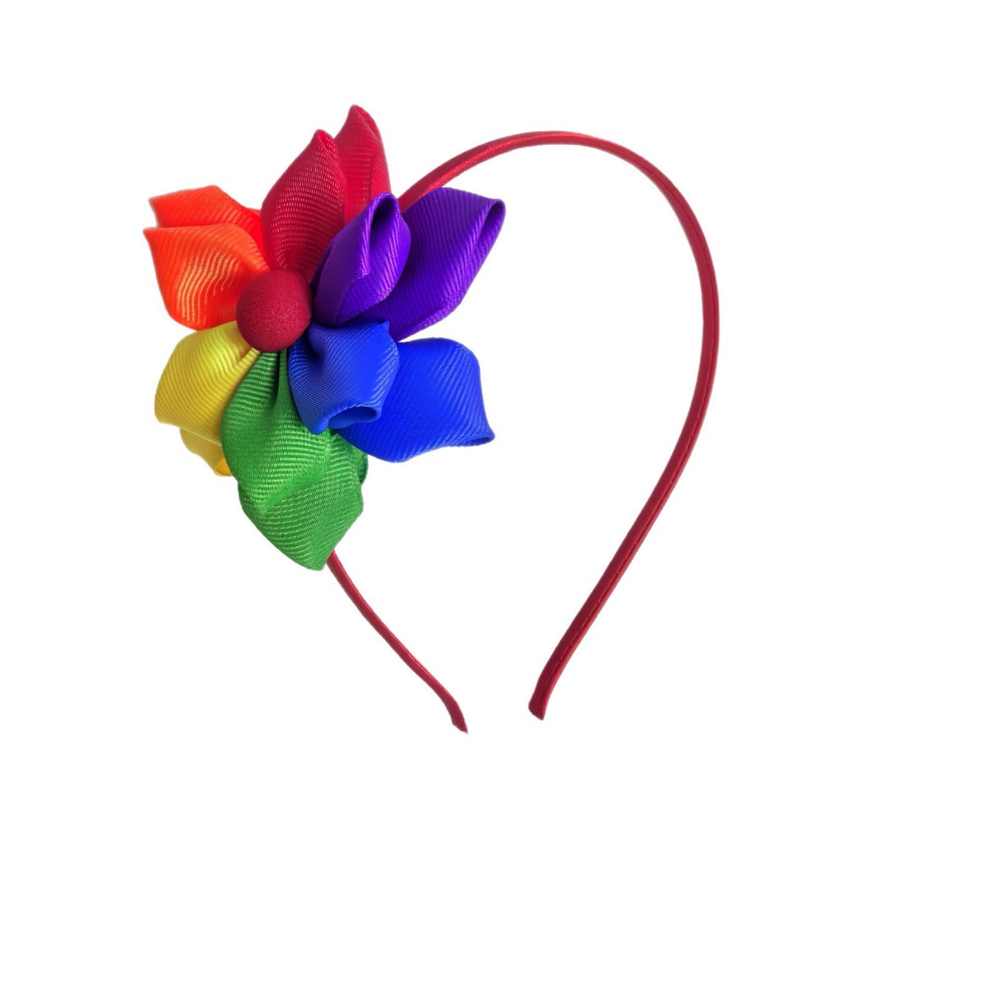 Sweet Floral Rainbow Woven Headband Unisex Hair Accessory for Party Festival