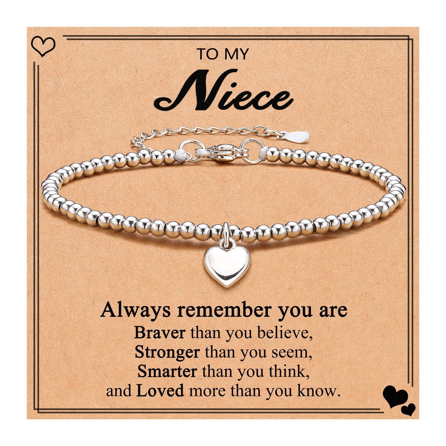 Elegant Heart Shape Titanium Steel Silver Plated Pearl Bracelet for Women
