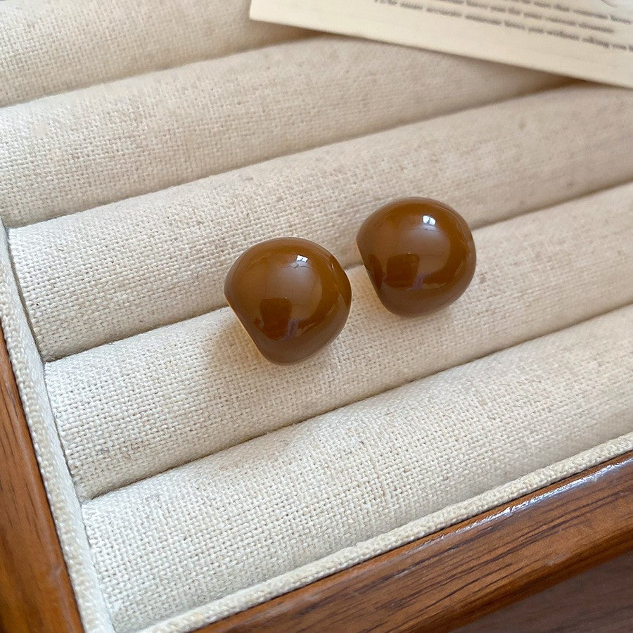 Orecchini a perno geometrici irregolari elettroplaccati di lusso da donna con perni in acciaio