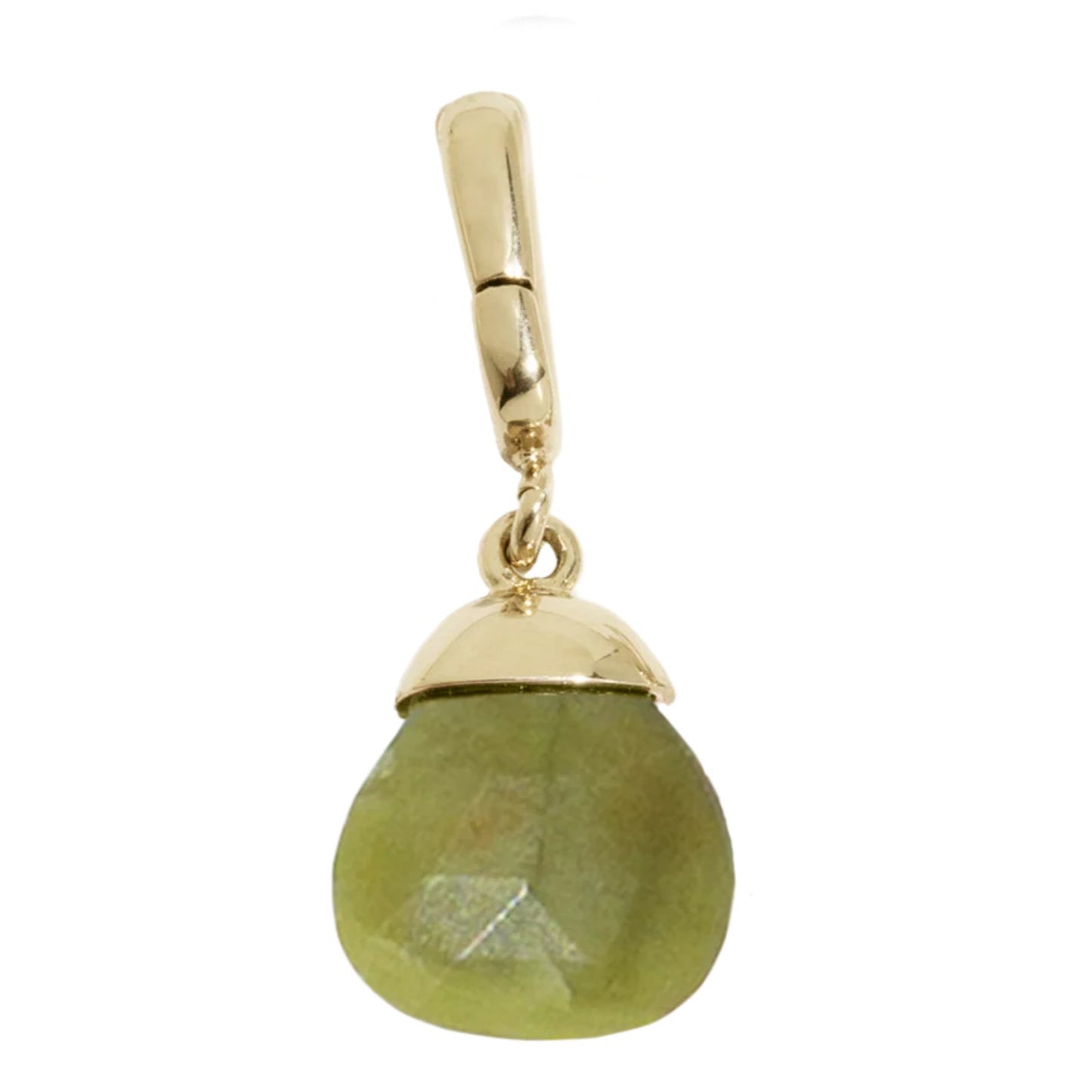 Colorful Birthstone Cubic Zirconia Teardrop Plated Stainless Steel Necklace