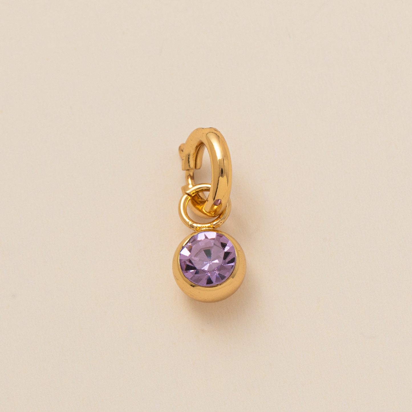 Colorful Cubic Zirconia Star Round Pendant Brass Plated Necklace Charm Bar for December Birthstone