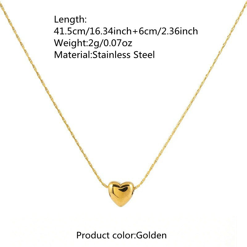 Collana da donna in acciaio inossidabile PVD a forma di cuore
