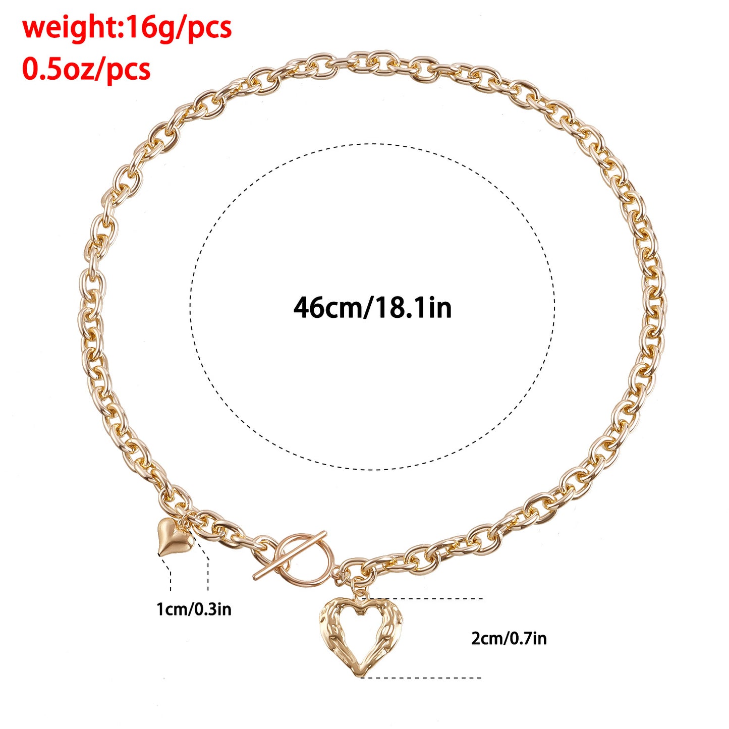 Minimalist Geometric Hollow Heart Pendant Necklace for Women Alloy Chain with Plating Finish