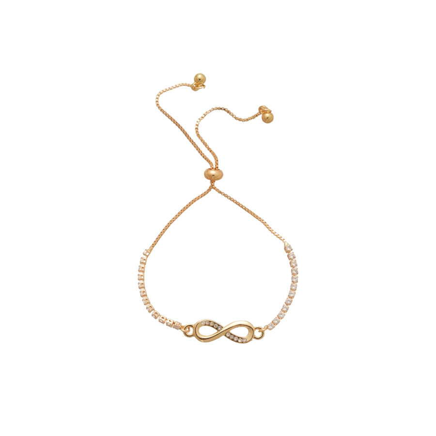 Bracciale Minimalista con Fiocco e Strass da Donna in Rame, Eleganza Quotidiana e Stile da Ufficio