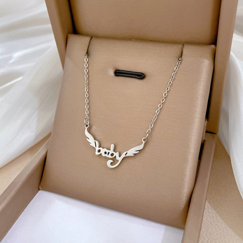 Collana girocollo minimalista in acciaio al titanio con pendente geometrico con perla tonda quadrata smussata unisex
