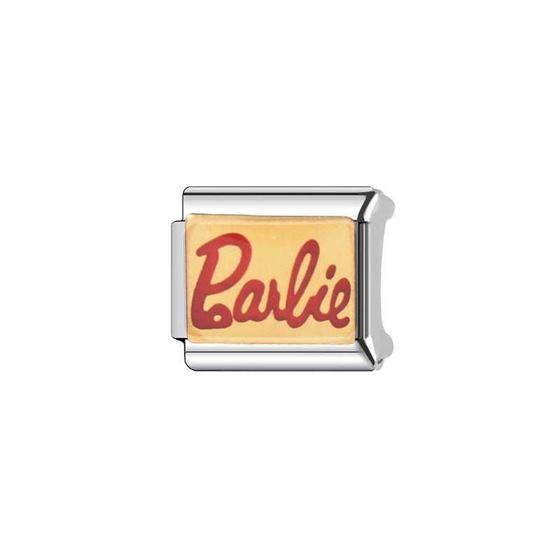 Vintage Sweet Heart Plated Stainless Steel Charm Bar