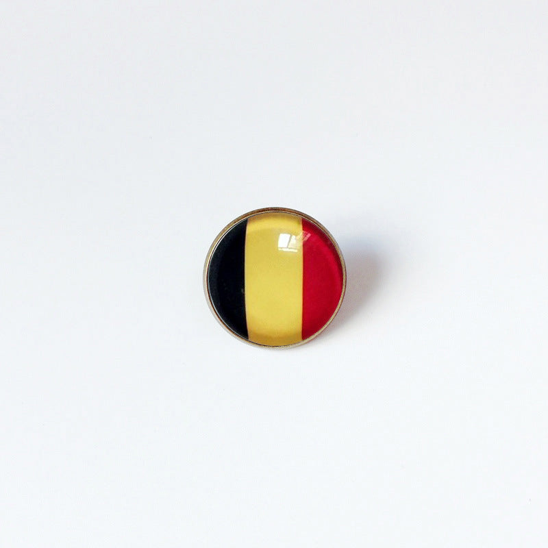 Pin de Solapa de Aleación Esmaltado Personalizado con Diseño de Bandera del Mundo para Hombres y Mujeres