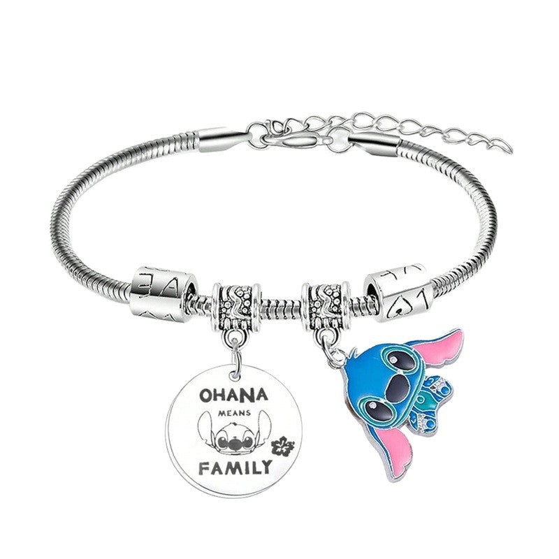 Braccialetto in resina plastica a forma di stella con personaggio dei cartoni animati per ragazze ispirato al regalo di compleanno della Principessa Anna