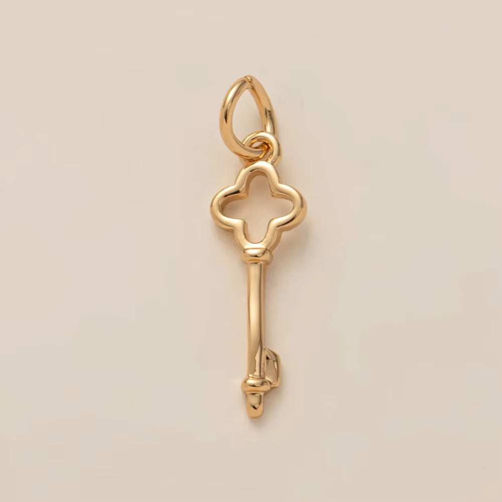 Minimalist Gold Plated Brass Heart Charm Bar