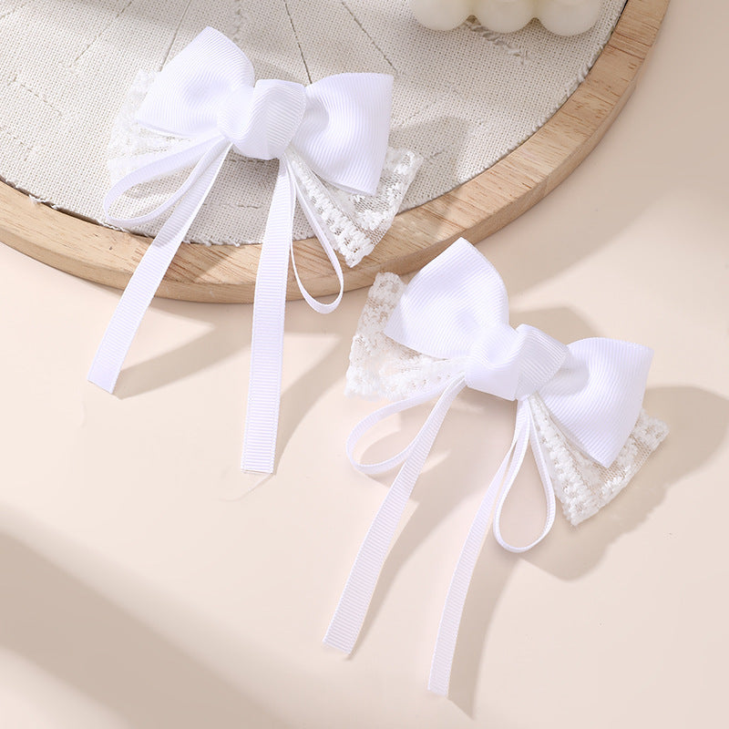 Children's Bow Hair Clip for Girls with Star Shape Design, Plastic Resin Hair Accessory for Ponytail and Back-of-Head Styling, Princess-Themed Hairpin