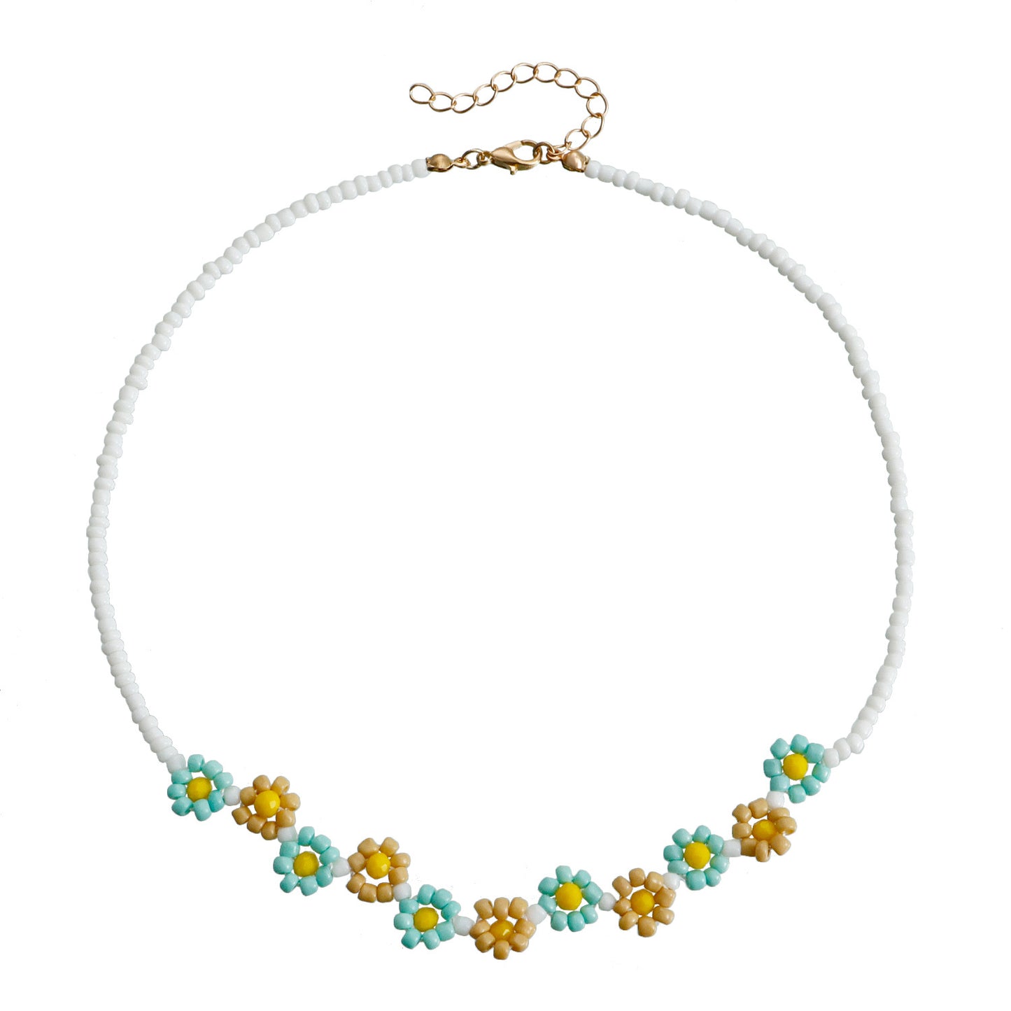 Retro Artistic Fashion Necklace with Geometric Shape Alloy Pendant, Electroplated Colorful Seed Bead Choker for Women