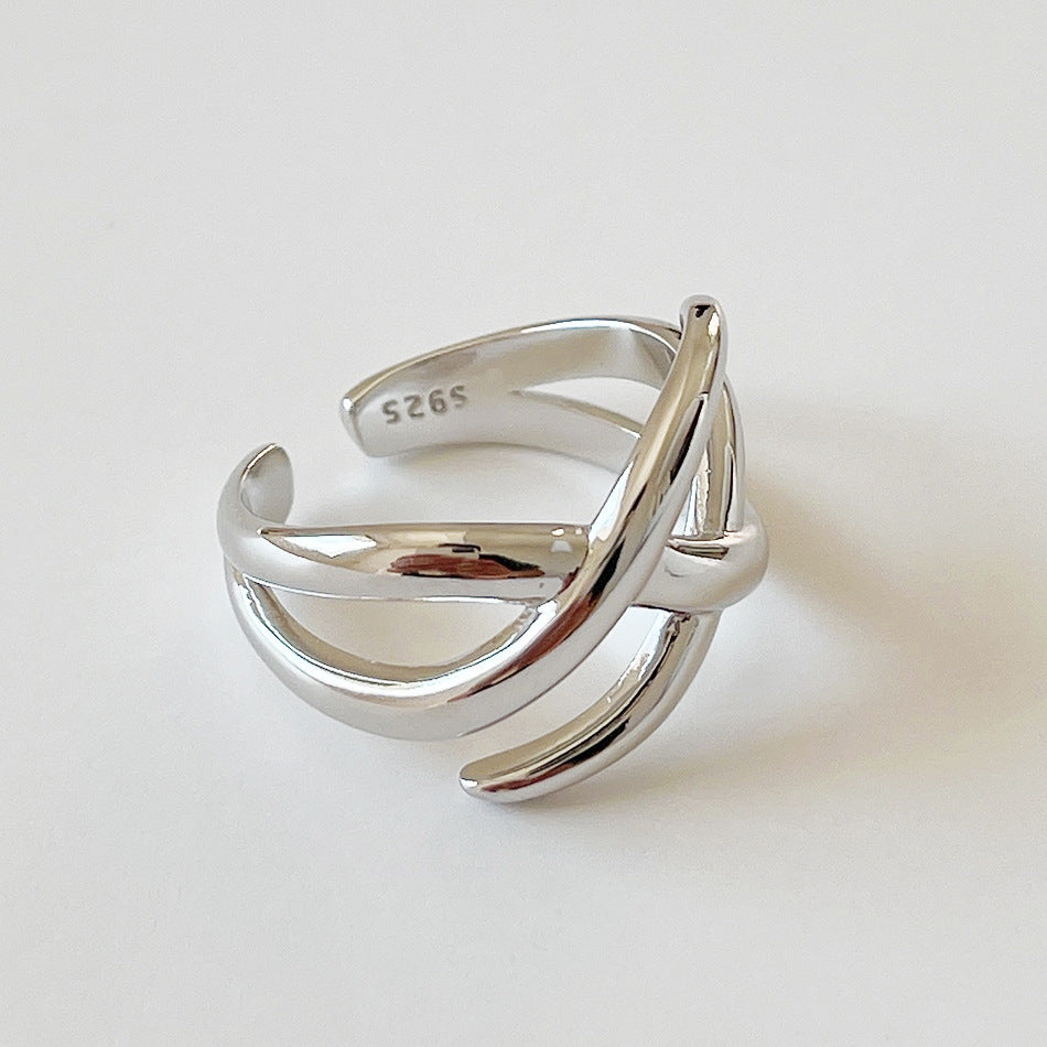 Anello da donna con intarsio a cuore in argento sterling 925