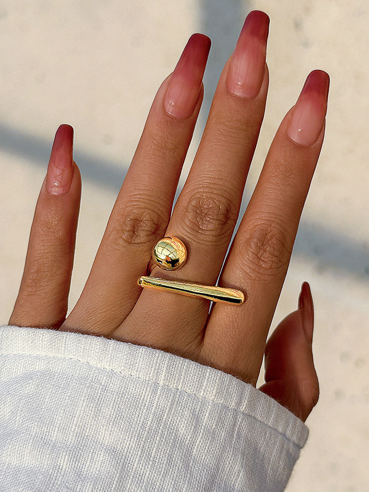 Minimalist Alloy Plated Butterfly Ring for Women