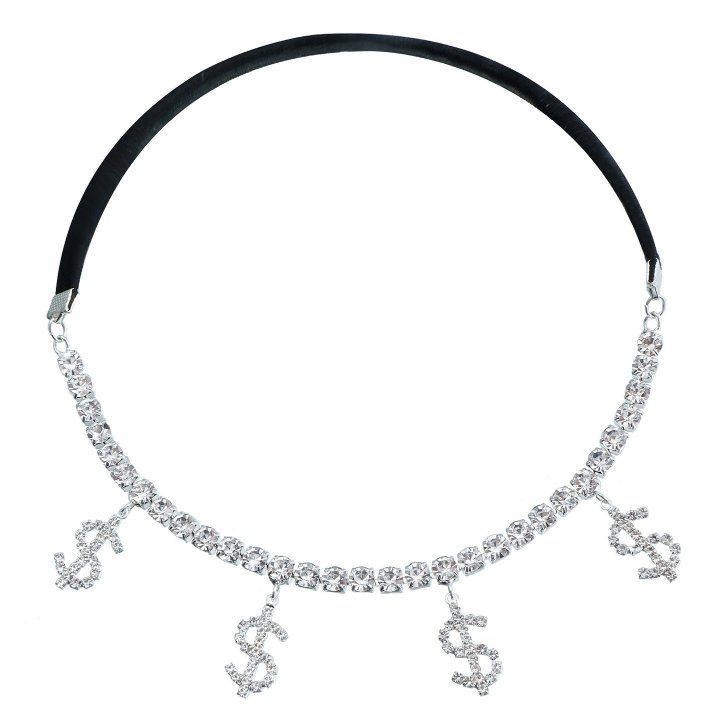 Cavigliera da donna geometrica minimalista in lega con strass