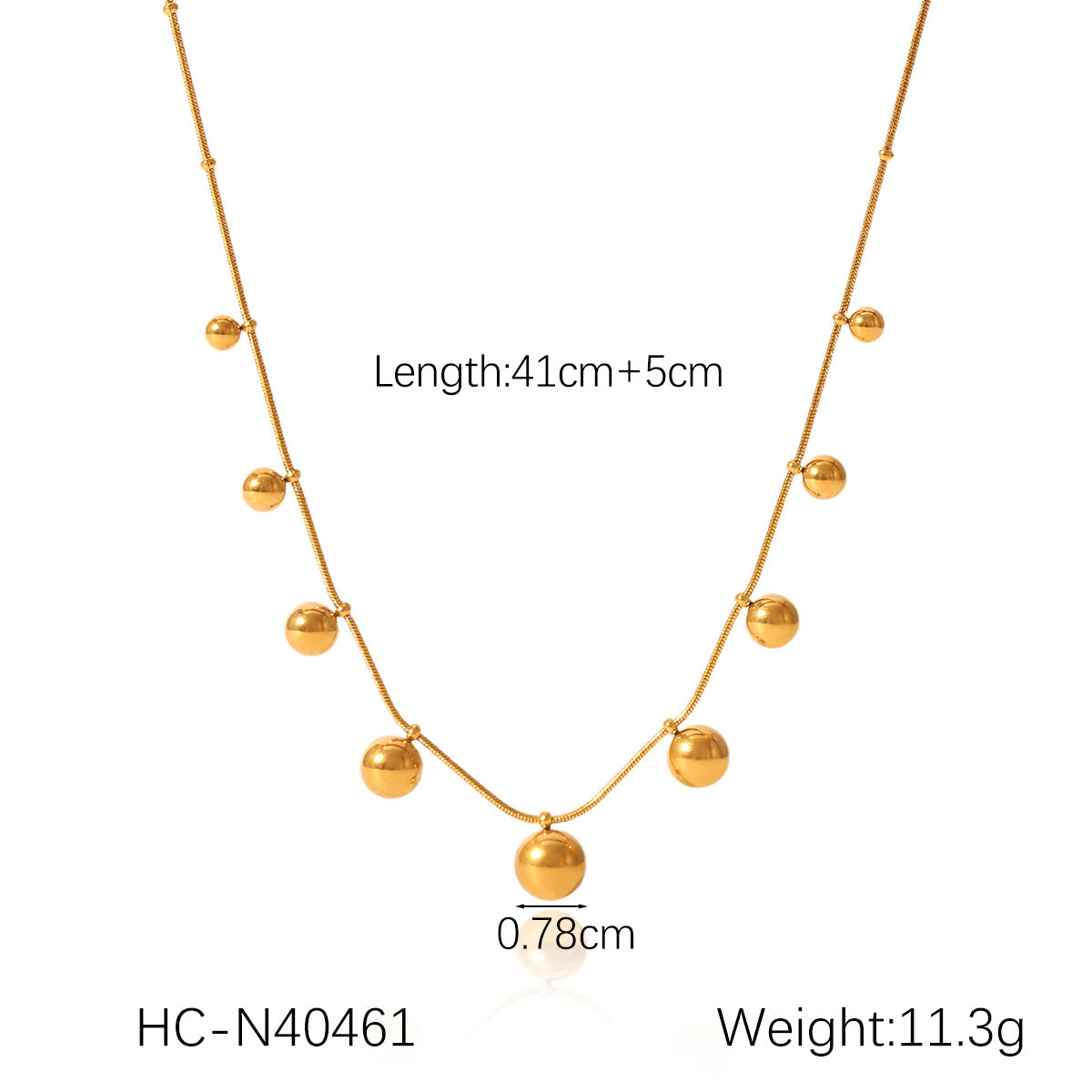 Collana a catena a serpente geometrica minimalista in acciaio inossidabile con ciondolo in acciaio al titanio e nappe placcate color oro da donna