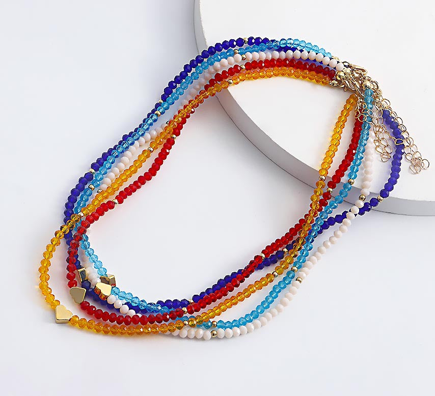 Minimalist Heart-Shaped Alloy Necklace with Rhinestone Accents for Women, Gold-Plated Clavicle Chain