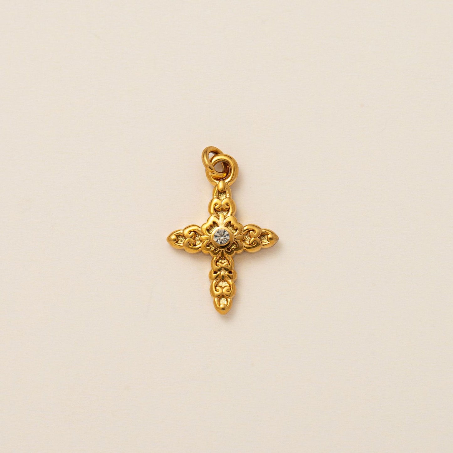 Vintage 18K Gold Plated Stainless Steel Horseshoe Boot Charm Bar for Women