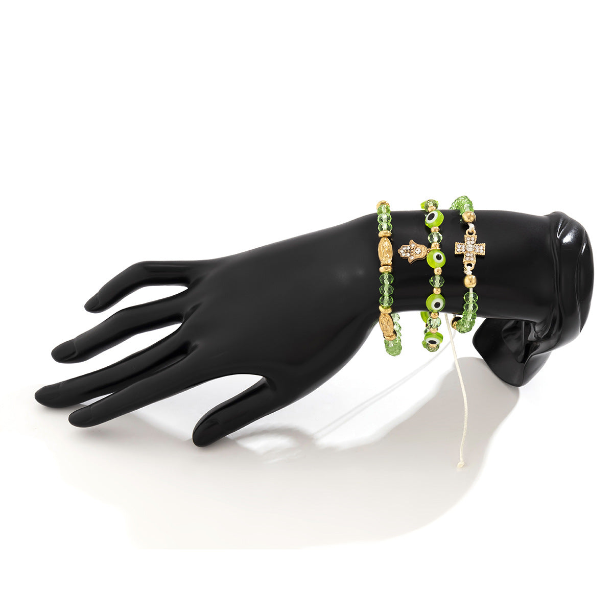 Juego de Pulseras Geométricas Estilo Étnico para Mujer con Cuentas de Resina y Acentos de Cristal