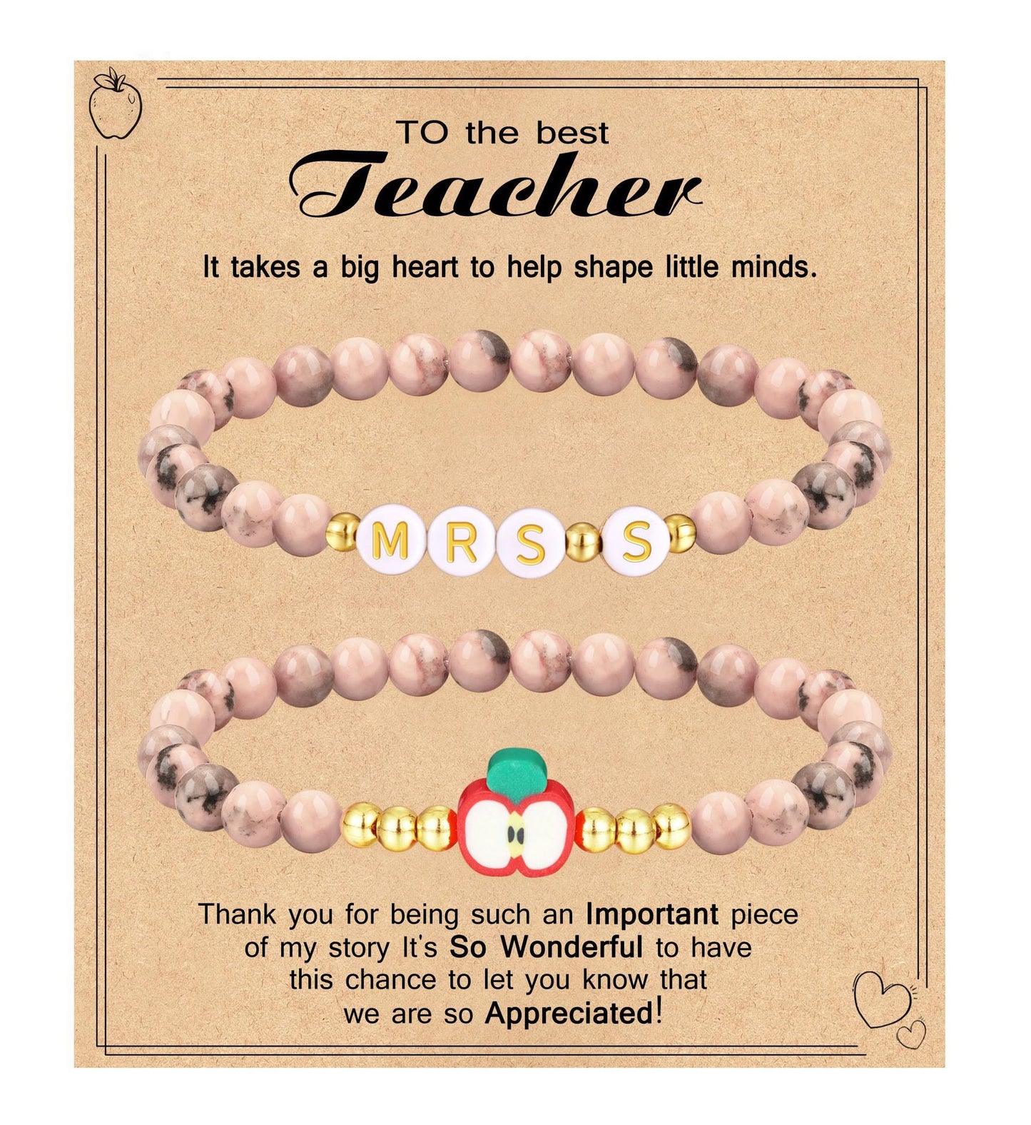 Minimalist Zebra Print Letter Geometric Hand-woven Bracelet Set for Women