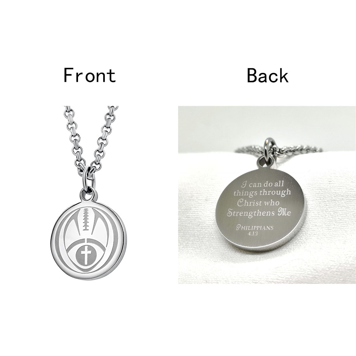 Collana girocollo da donna con ciondolo rotondo geometrico minimalista in acciaio al titanio con finitura lucida e catena a O