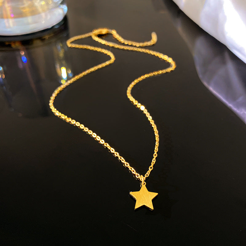 Minimalist Luxury Star Titanium Steel Plated Necklace Unisex
