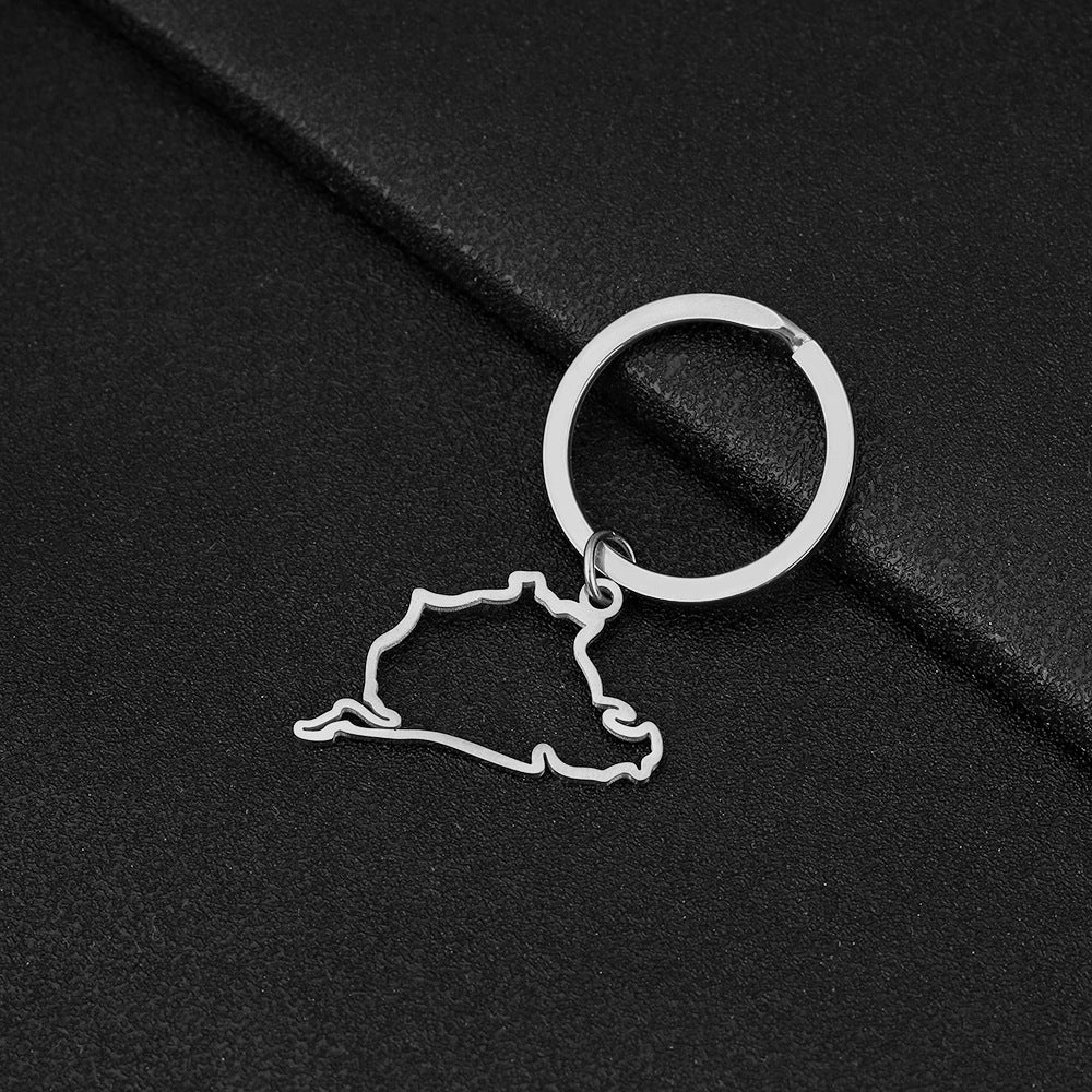 Portachiavi con Pendente a Forma di Macchina da Corsa, Design Nürburgring Tedesco, in Acciaio Inossidabile, per Uomo e Donna