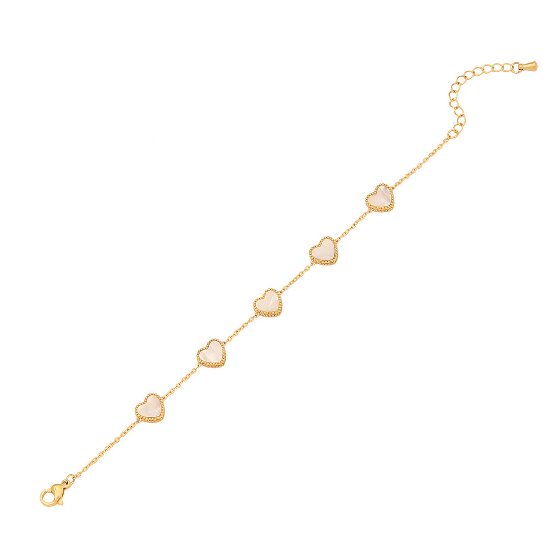 Collana da donna con ciondolo a cuore in acciaio inossidabile, stile OL, con finitura placcata e catena a maglie.