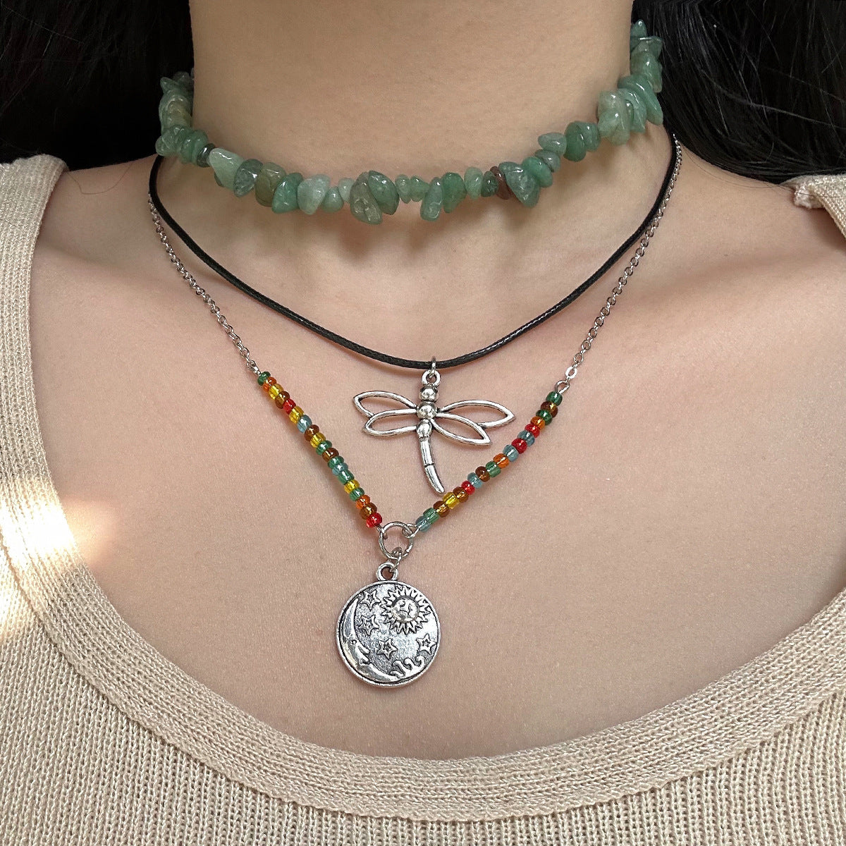 Minimalist Alloy Heart Star Geometric Animal Butterfly Charm Choker Necklace for Women